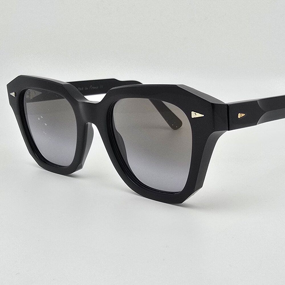 Ahlem Pont Des Arts 8 RAW Black Frame Grey Gradient Lens Sunglasses France 48mm